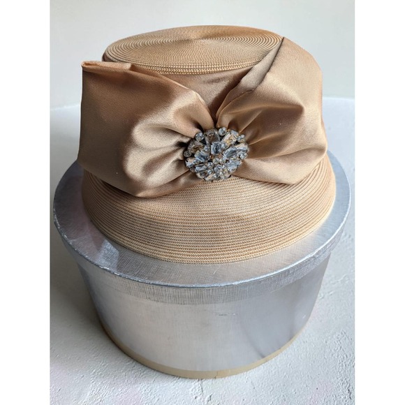 Whittall & Shon Gold Straw Hat Purse Set NWT Kentucky Derby Royalcore Rhinestone main image 3